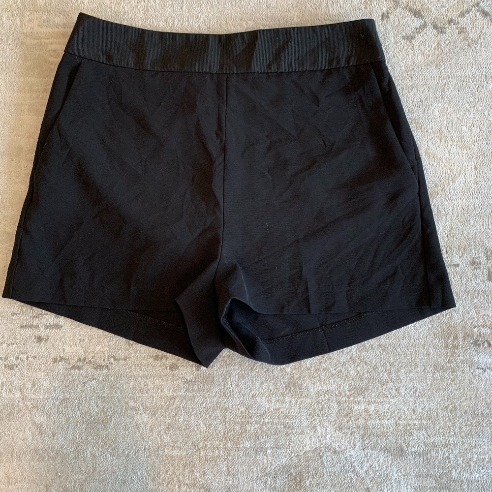 Black Tailored Short High Waisted